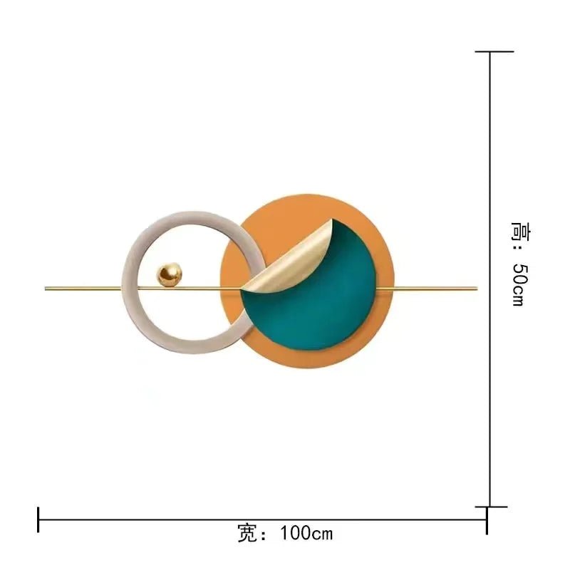 100X50CM Sans lumière Tenture murale Décoration d'art à la maison Nordique Fond de canapé simple Fer Décoration de salon Dropshipping DDP - Moon & Wall