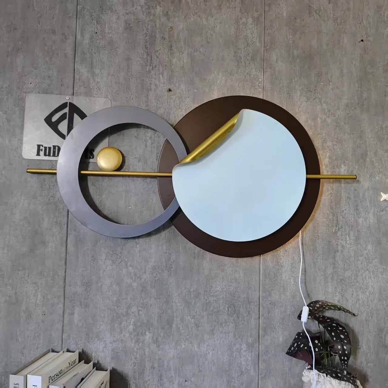 100X50CM Sans lumière Tenture murale Décoration d'art à la maison Nordique Fond de canapé simple Fer Décoration de salon Dropshipping DDP - Moon & Wall