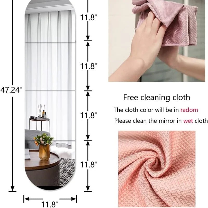 4/8PCS Flexible Acrylic Mirror Tiles – Shatterproof DIY Wall Stickers for Home Decor - Moon & Wall