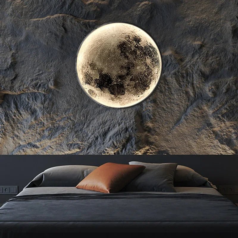 Applique murale LED moderne Lune Éclairage d’intérieur pour chambre à coucher Salon Salon Décoration de la maison Appliques murales Allée Couloir Appliques murales - Moon & Wall