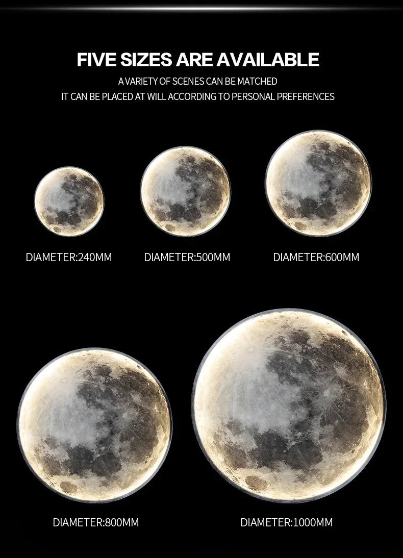 Applique murale LED moderne Lune Éclairage d’intérieur pour chambre à coucher Salon Salon Décoration de la maison Appliques murales Allée Couloir Appliques murales - Moon & Wall