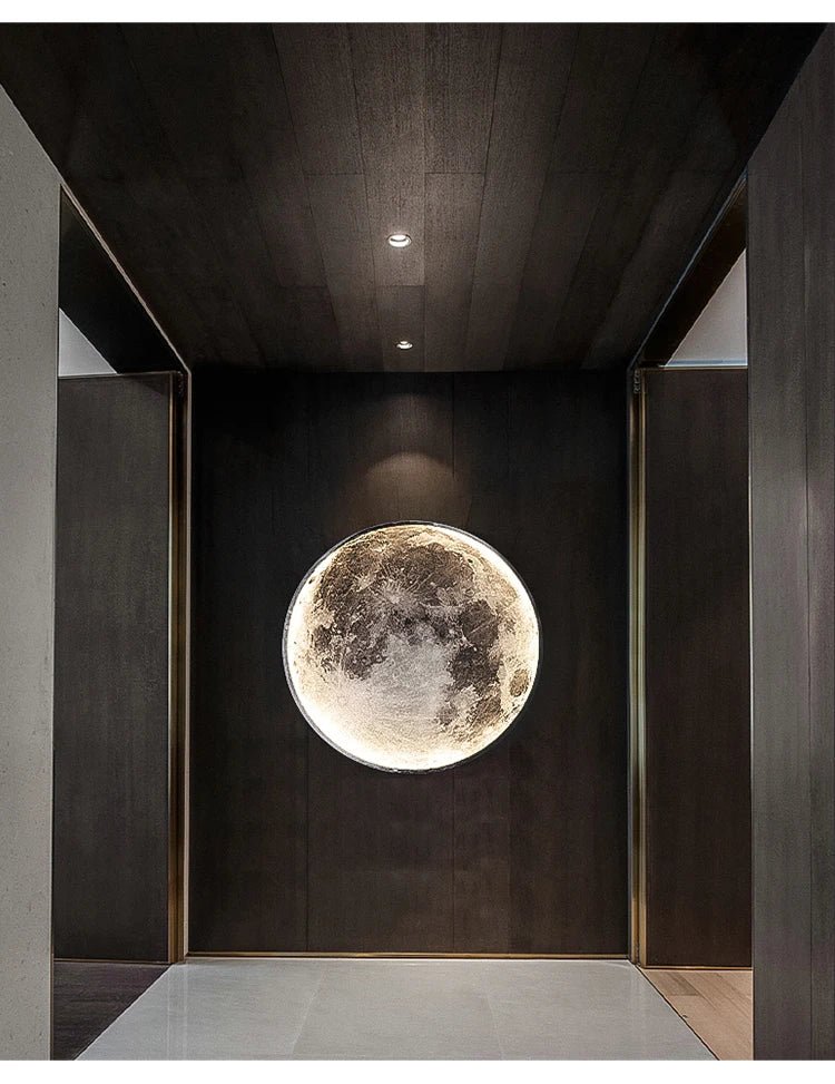 Applique murale LED Moon - Lampe d’intérieur décorative pour chambre à coucher, salon ou couloir - Moon & Wall