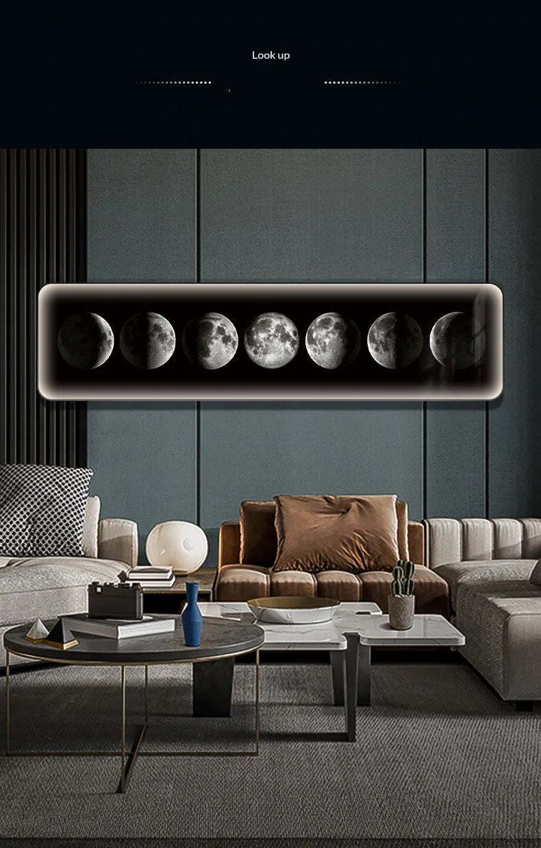 Applique murale moderne 3D Moon - Applique décorative LED pour chambre à coucher, salon ou couloir - Moon & Wall