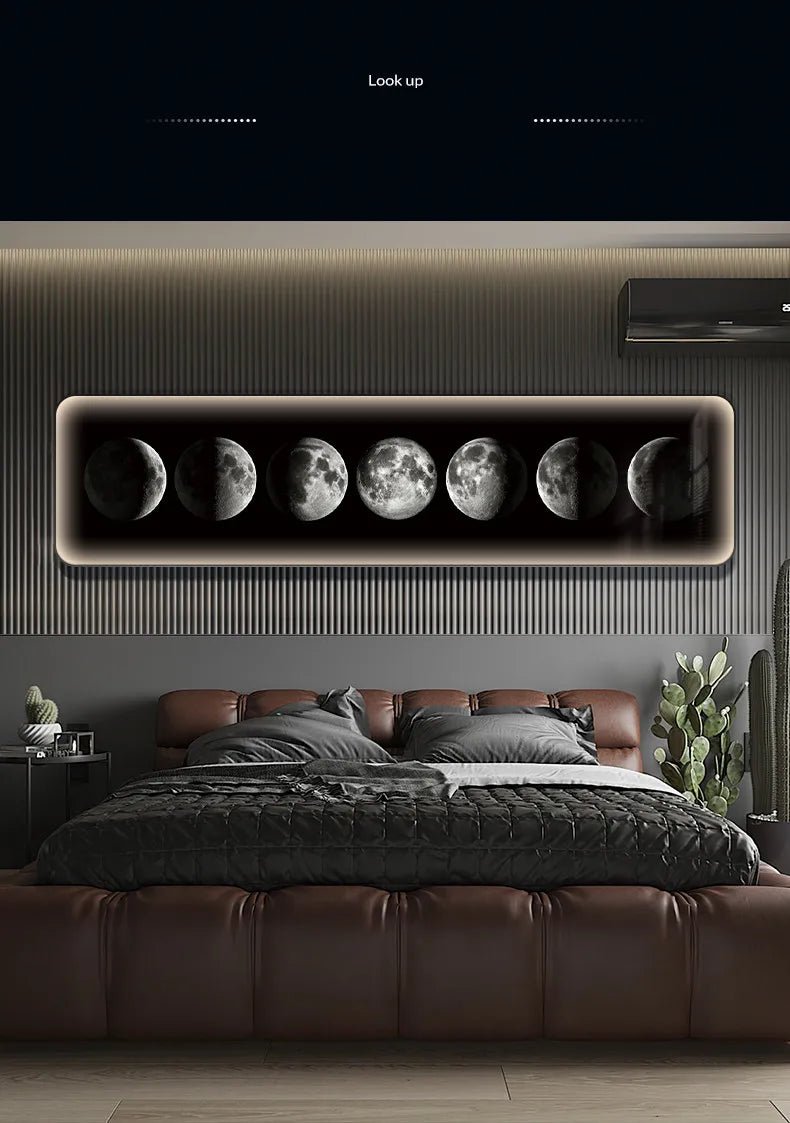 Applique murale moderne 3D Moon - Applique décorative LED pour chambre à coucher, salon ou couloir - Moon & Wall