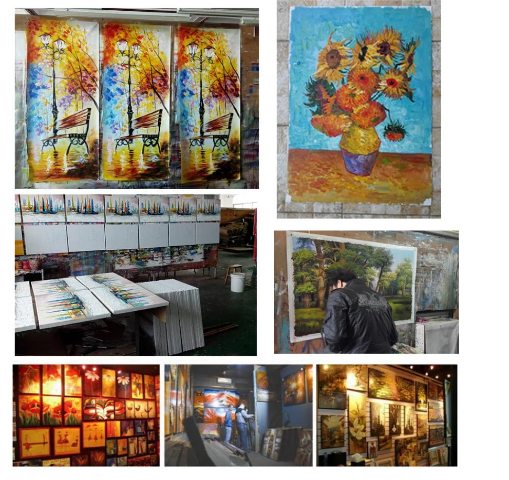 Arthyx Hand - Painted Abstract Sea Wave Oil Painting – Modern Textured Seascape Canvas for Home Decor - Moon & Wall