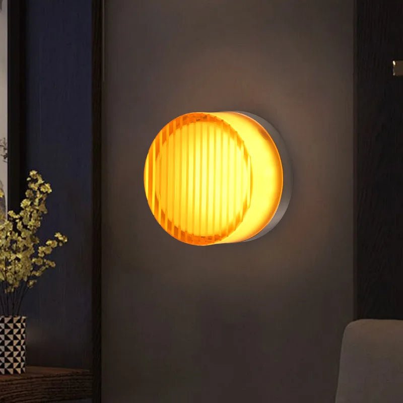 Couloir Allée de chevet Applique murale de fond décoratif rond Applique murale d'entrée en acrylique Lumière murale de fond - Moon & Wall