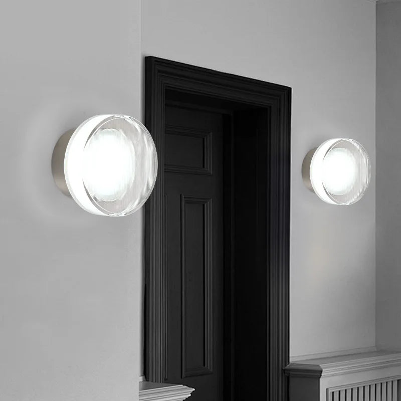 Couloir Allée de chevet Applique murale de fond décoratif rond Applique murale d'entrée en acrylique Lumière murale de fond - Moon & Wall