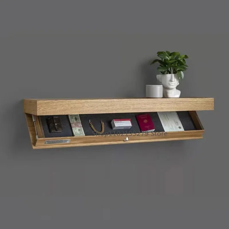 Étagère cachée flottante en bois - Rangement mural avec compartiment secret pour la décoration intérieure - Moon & Wall
