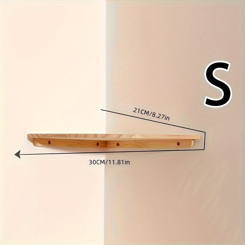 Étagère murale d'angle en bois de style bohème, étagères flottantes rustiques pour salon, chambre à coucher, salle de bain, cuisine, unités d'affichage murales, design Live Edge, polyvalent pour plusieurs types de piè - Moon & Wall