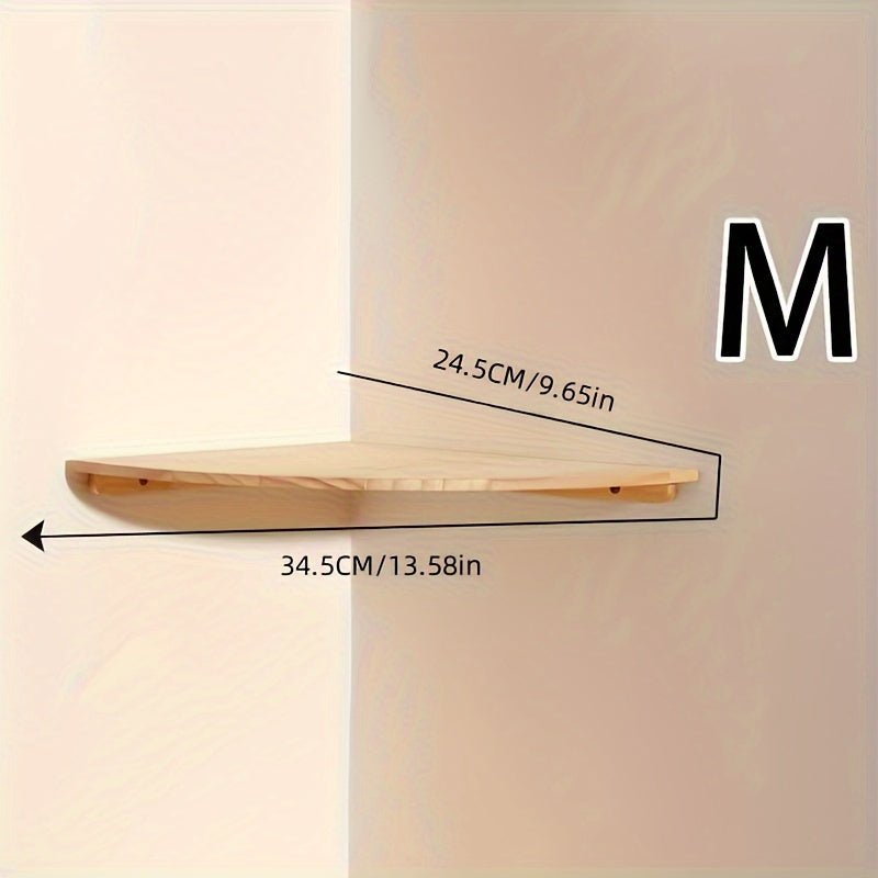 Étagère murale d'angle en bois de style bohème, étagères flottantes rustiques pour salon, chambre à coucher, salle de bain, cuisine, unités d'affichage murales, design Live Edge, polyvalent pour plusieurs types de piè - Moon & Wall