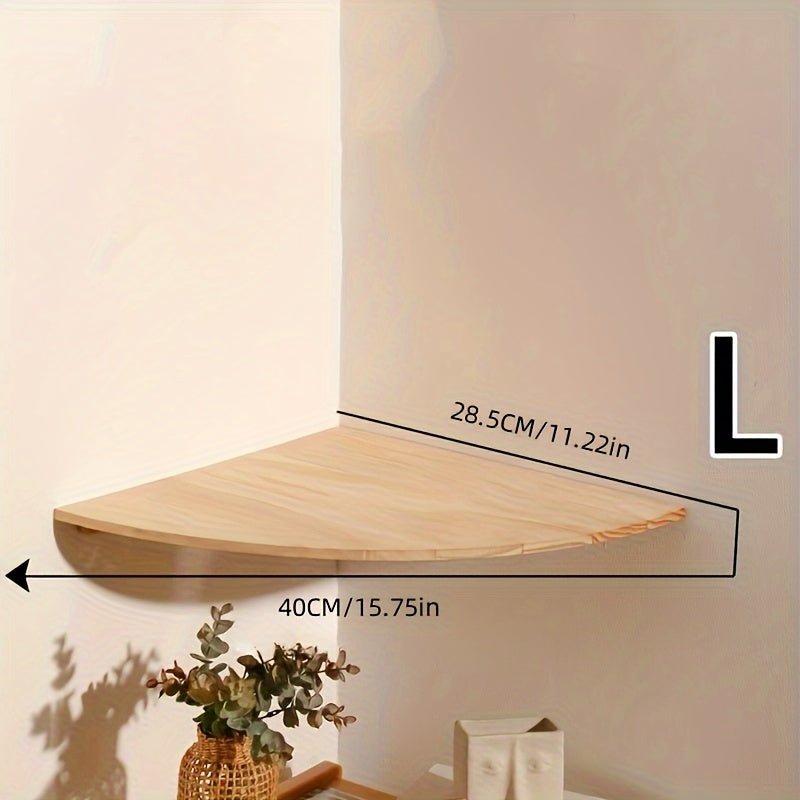 Étagère murale d'angle en bois de style bohème, étagères flottantes rustiques pour salon, chambre à coucher, salle de bain, cuisine, unités d'affichage murales, design Live Edge, polyvalent pour plusieurs types de piè - Moon & Wall