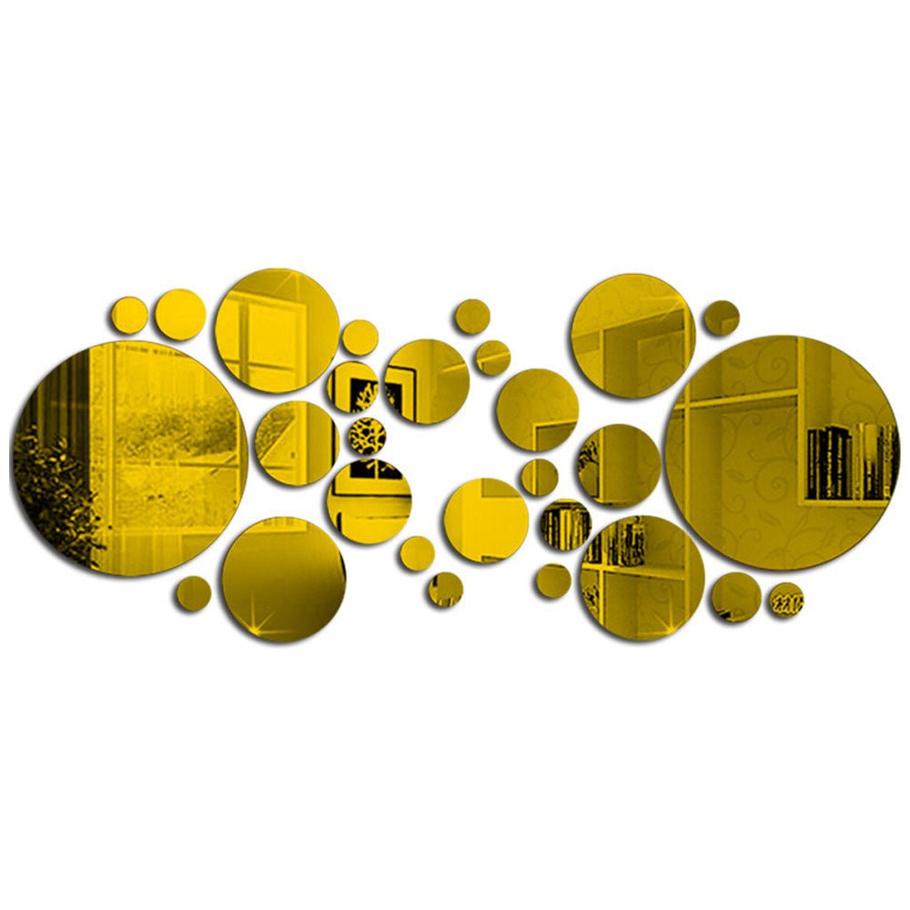 Grands et petits cercles miroir autocollant 3D stéréo acrylique décoration murale - Moon & Wall