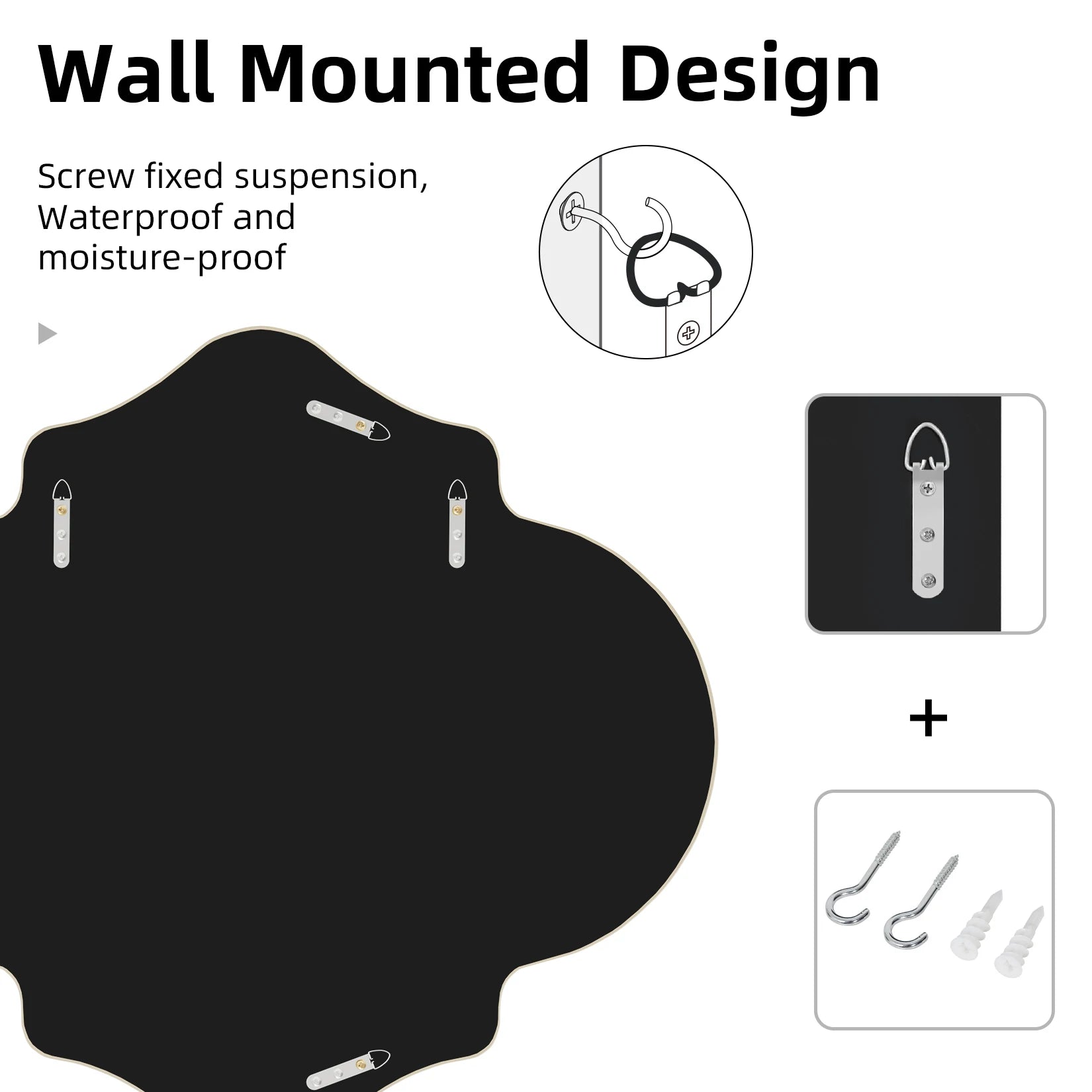 Large Gold Wall Mirror – Modern Glass Frame Accent Mirror for Living Room or Hallway Decor - Moon & Wall