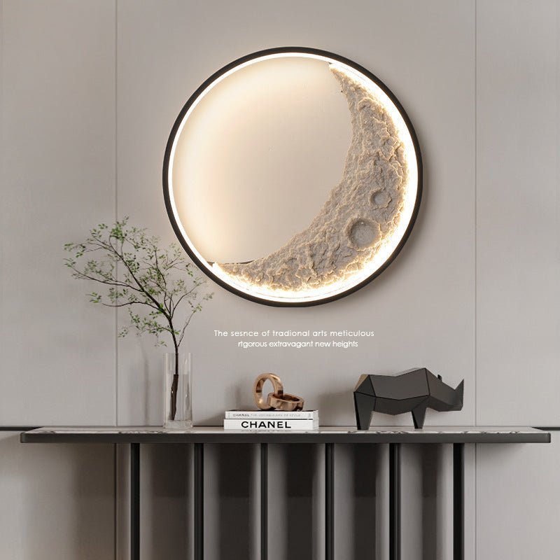 Living Room Bedroom Moon Wall Lamp Background Wall Decorative Lamp - Moon & Wall