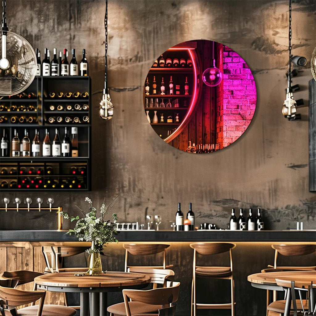 LUVODI Iridescent Full - Length Wall Mirror – Aesthetic Rainbow Accent Mirror for Bedroom or Living Room - Moon & Wall