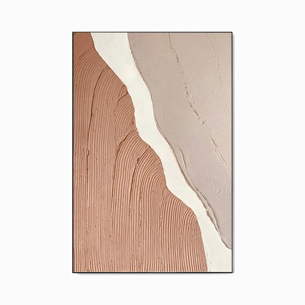 Luxury Handmade Abstract Oil Painting – Modern Textured Canvas Wall Art for Living Room Decor - Moon & Wall