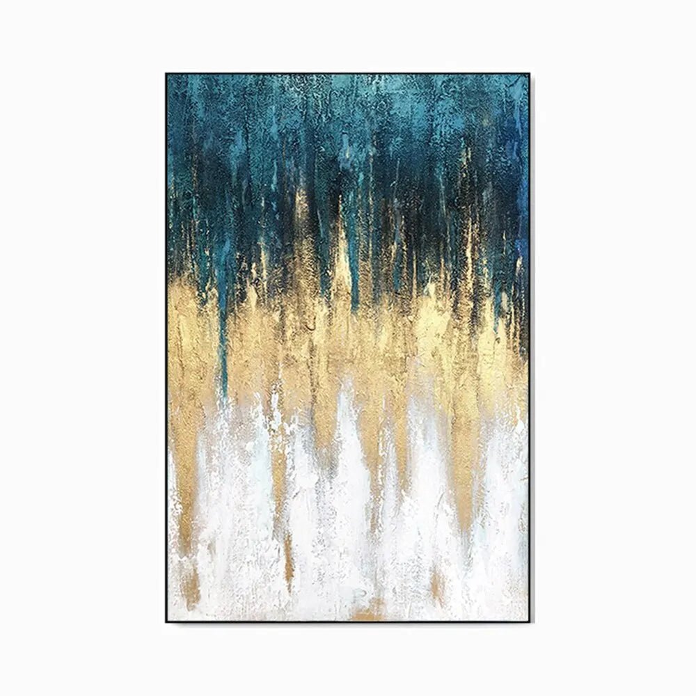 Luxury Handmade Abstract Oil Painting – Modern Textured Canvas Wall Art for Living Room Decor - Moon & Wall