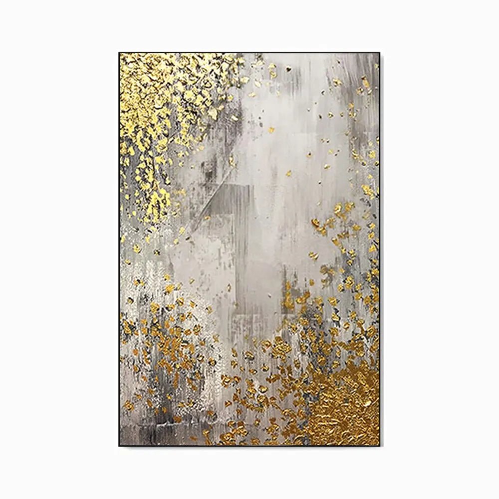 Luxury Handmade Abstract Oil Painting – Modern Textured Canvas Wall Art for Living Room Decor - Moon & Wall
