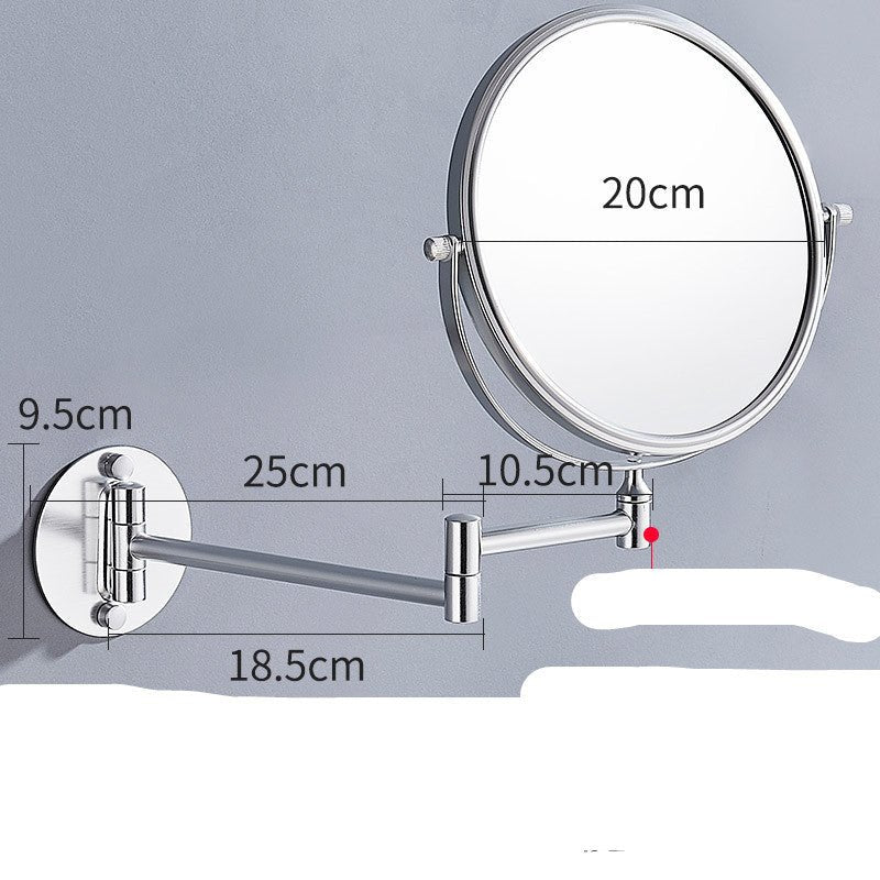 Miroir de maquillage sans perforation Miroir mural double face - Moon & Wall