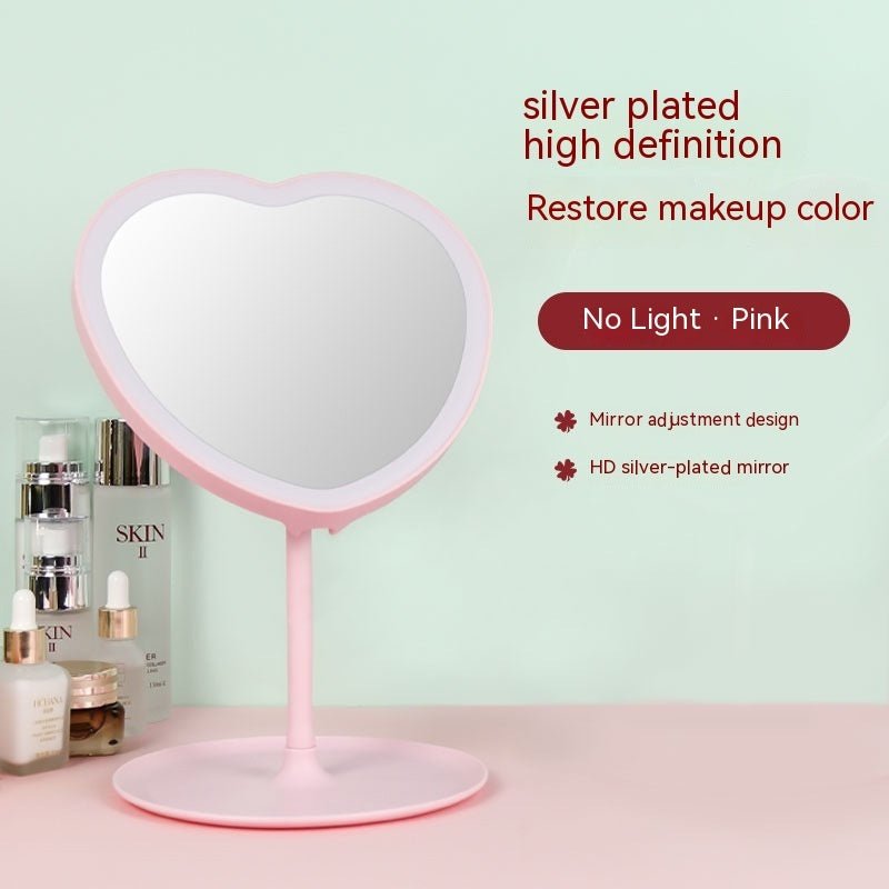 Mirror Makeup Mirror LED With Light Female Fill Light - Moon & Wall