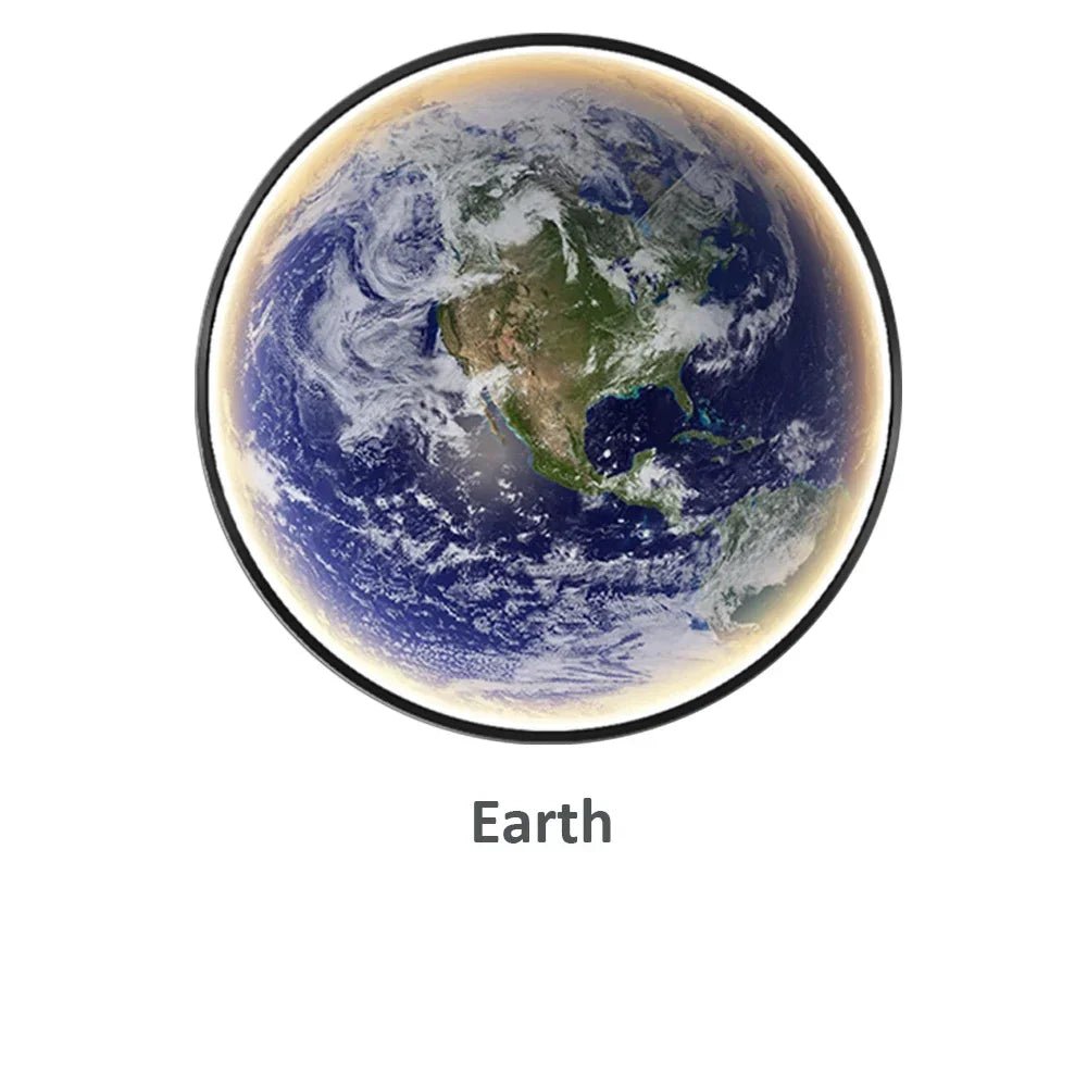 Modern Light Luxury Gray Moon LED Wall Art – Circular Luminous Decor for Porch or Hallway - Moon & Wall