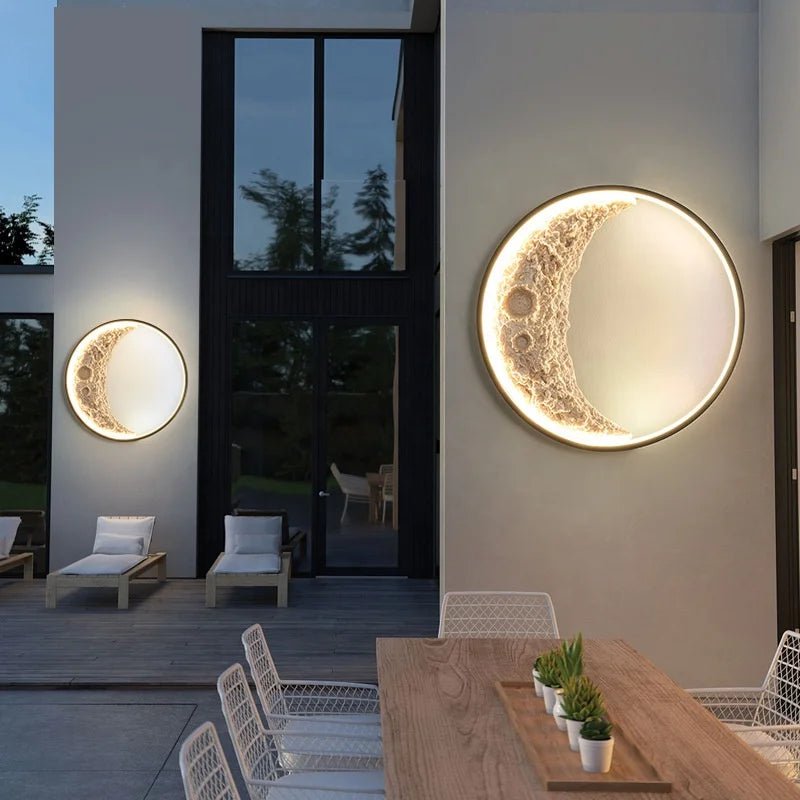 Modern Moon Wall Lamps for Home Indoor Bedroom Wall Light Villa Corridor Hotel Art Mural Lighting Universe LED Moon Wall Lamp - Moon & Wall