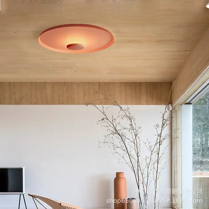 Nordic Designer Macaron Circle Plafonnier minimaliste Chambre à coucher Lit de chevet Lumière de lecture Couloir Couloir Décoration intérieure Applique murale - Moon & Wall