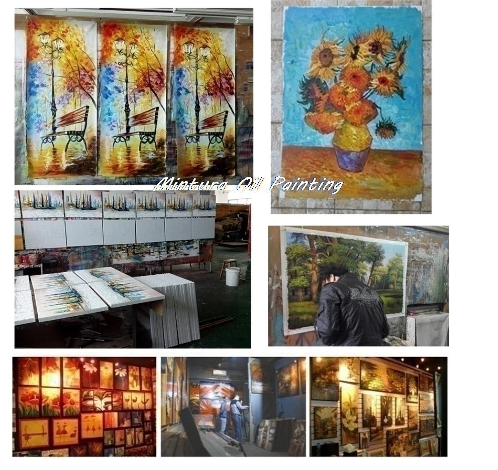 Peinture à l’huile de court de tennis verte abstraite peinte à la main Mintura - Toile d’art de couteau 3D moderne pour la décoration intérieure - Moon & Wall