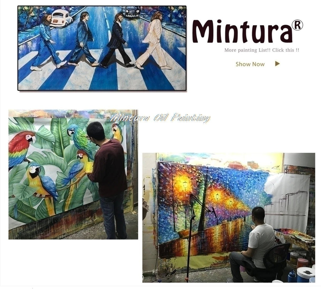 Peinture à l’huile de court de tennis verte abstraite peinte à la main Mintura - Toile d’art de couteau 3D moderne pour la décoration intérieure - Moon & Wall