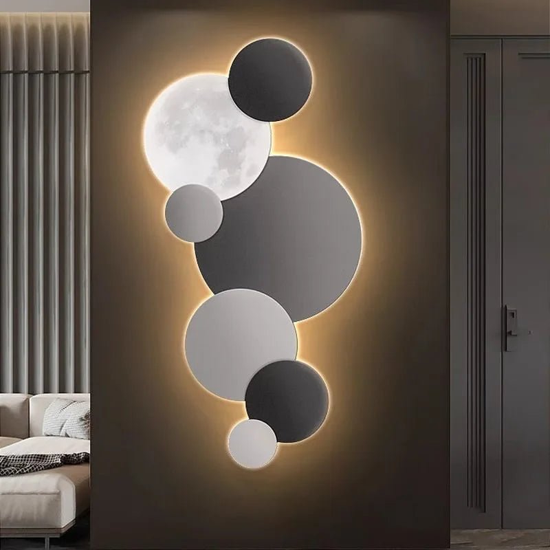 Porch decoration painting Wall lamp LED luminous light Corridor corridor hanging painting High grade wall painting Moon CX176DS - Moon & Wall