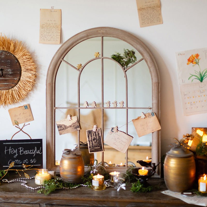 Retro False Window Decoration French Wall Mirror Landing - Moon & Wall