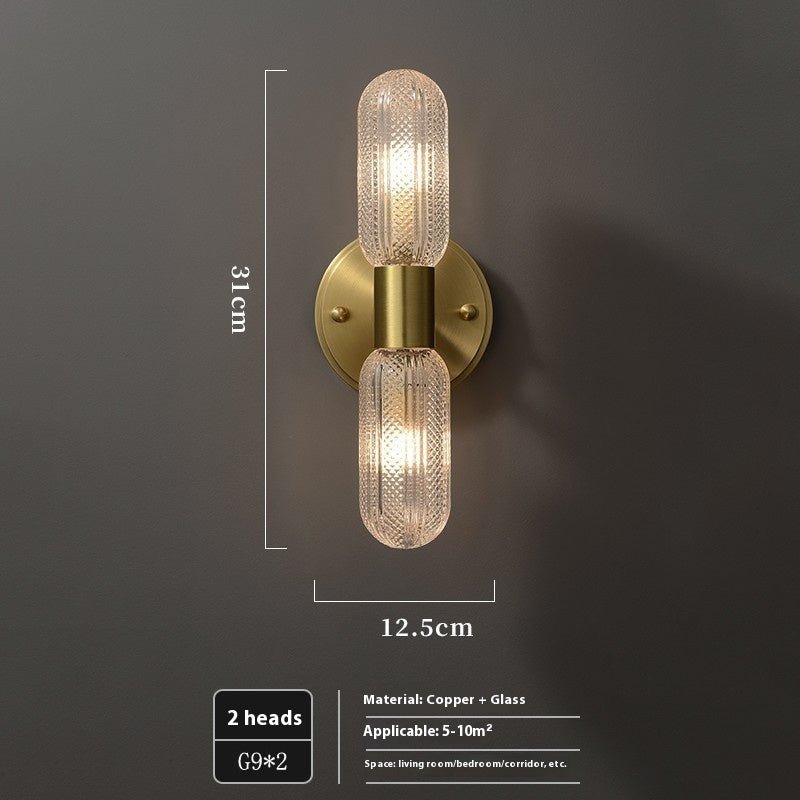 Simple Post - modern Copper Light Luxury Wall Lamp - Moon & Wall
