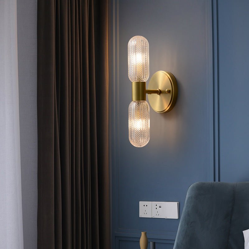 Simple Post - modern Copper Light Luxury Wall Lamp - Moon & Wall