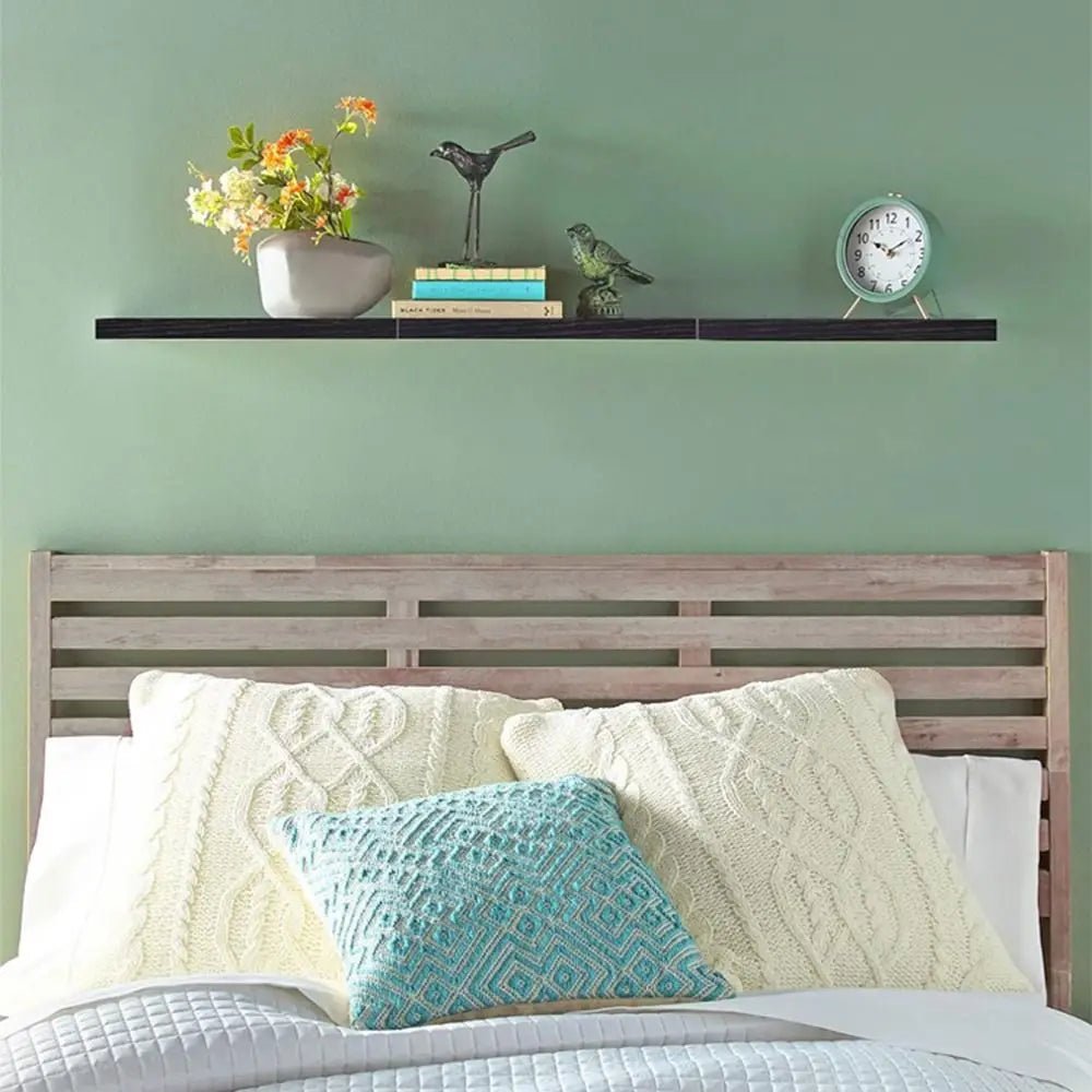 Wooden Wall - Mounted Floating Shelves – Durable Hanging Storage Rack with Invisible Brackets - Moon & Wall