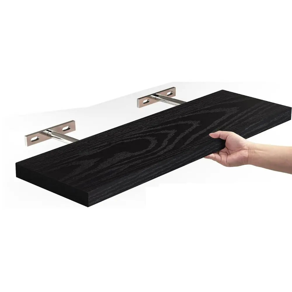 Wooden Wall - Mounted Floating Shelves – Durable Hanging Storage Rack with Invisible Brackets - Moon & Wall