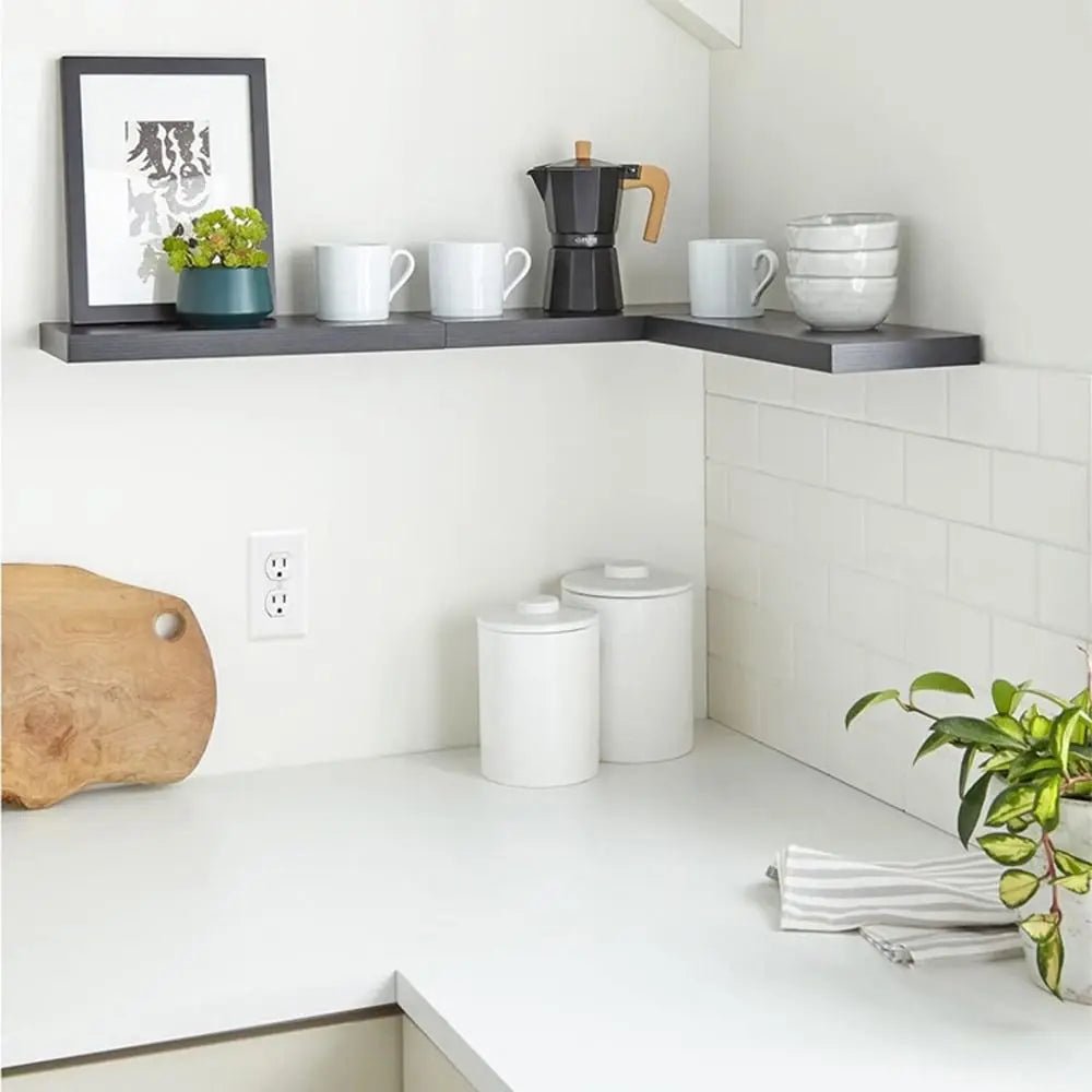 Wooden Wall - Mounted Floating Shelves – Durable Hanging Storage Rack with Invisible Brackets - Moon & Wall