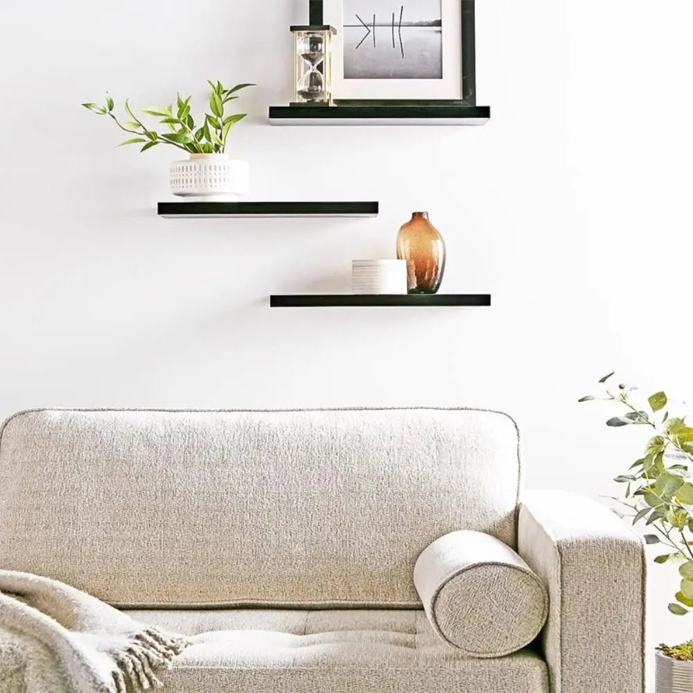 Wooden Wall - Mounted Floating Shelves – Durable Hanging Storage Rack with Invisible Brackets - Moon & Wall